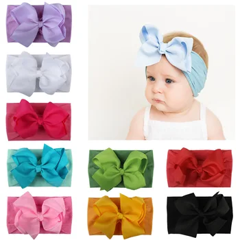 1pc 2019 Meninas Novas Criança Bebê Arco Hairband Cabeça Fita Bowknot Trecho Turbante Floral quebra Cabeça Bonitos Acessórios de Cabelo