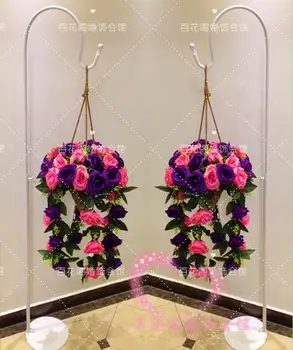 2015 casamento de flor, buquê de noiva estrada levar buquê de flores Romano pilar decoração de flores 6pcs/monte