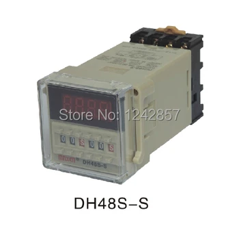 220VAC digital atraso de tempo de ciclo de repetição temporizador de retransmissão de 1s-990h display LED de 8 pinos painel instalado DH48S-S SPDT