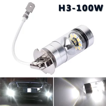 2pcs H3 Carro LED Lâmpada de Nevoeiro Cauda de Condução Lâmpada de Alta Potência Automotivo Auto de Substituição de diodos emissores de Luz Singnal Lâmpada de Cabeça