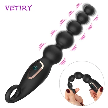7 Velocidade do Vibrador Anal Anal Beads Gay Massagem de Próstata Butt Plug Estimulador de Carga USB G spot-Vibrador de Brinquedos Sexuais Para Homens Mulheres
