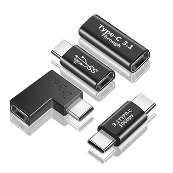 90 Graus de Ângulo de Ângulo Esquerdo ou Striangt USB 3.1 Tipo C Macho e Fêmea USB-C Conversor Adaptador para o Telefone Esperto