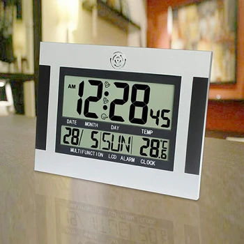 A Luz da noite, Relógio Digital, Relógio Despertador Grande exposição do LCD com Alta Baixa Dimmer