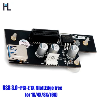 Adicione no cartão de USB3.0 PCI Express 1X e 1X Placa Riser Extensor SATA para 4 PINOS Cabo de alimentação de Alta Qualidade