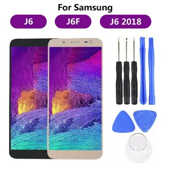 AMOLED de Substituição Digitador da Tela de Toque para Samsung Galaxy J6 2018 J600 J600F