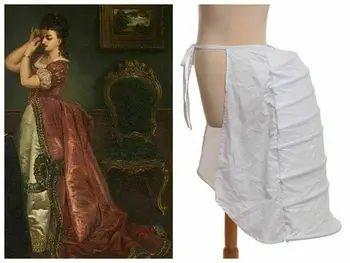 As Mulheres Vitorianas Branco De Volta Agitação Rococó Dickens Vestido Painner Crinolina Aro