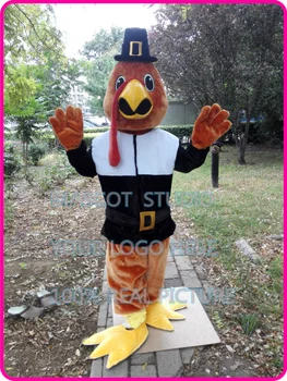 ação de graças Turquia Mascote da galinha do galo traje personalizado fantasia traje de anime cosplay kits mascotte vestido de fantasia 41388
