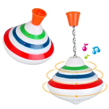 Clássico Mágico de Spinning Tops Brinquedo Música Luz Giroscópio de Brinquedos para Crianças com Flash LED Luz de Música Engraçado Brinquedos de Crianças Meninos Presente de Aniversário