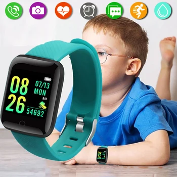 Crianças de Esportes Smart Watch Led Relógio Digital Impermeável Smartwatch Crianças Monitor de frequência Cardíaca de Fitness Relógio do Perseguidor de Menino e Menina