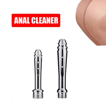 De Aço Inoxidável Anal Limpeza Vaginal Limpeza Enemator Enema Plug Anal Cu Expansão Dispositivo De Brinquedos Sexuais Para Mulheres, Homens, Casais