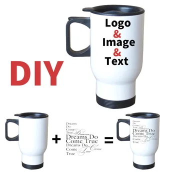 DIY Personalizada Impressão de Imagem de Foto Logotipo do Texto de Aço Inoxidável Caneca de Carro garrafa Térmica-Garrafa de Água de Copo Personalizado de Presente Criativo