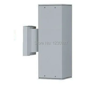 Diâmetro 90mm*260mm exterior impermeável Quadrado de alumínio de parede dispositivos elétricos de iluminação com o soquete 2* E27