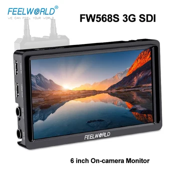 FEELWORLD FW568S Arquivado Monitor 3G SDI 4K-Entrada HDMI, Saída HD Total 1920X1080 Painel IPS de 6 polegadas de Monitor Na câmera para Câmeras