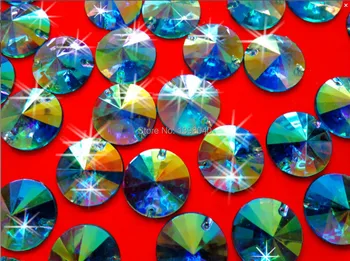 Frete grátis Rodada de 18mm costurar em Acrílico cristal grande solta esferas acessório de pedra preciosa, pedra de strass strass 100pcs/bag