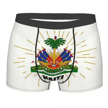 Haiti Since1804 Brasão De Armas Underwear Homens Sexy De Impressão Personalizadas Cuecas Boxer Shorts, Cuecas Breathbale Cuecas