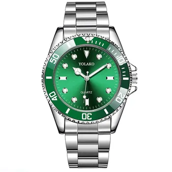 Homens Relógios 2022 Luxo Quartzo Relógio Homens Cheios de Aço Inoxidável Relógios Casuais Para homens Relógio Masculino masculino Verde Relógios de pulso