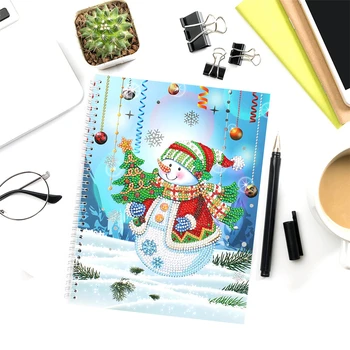 HUACAN Chegada Nova 5D Diamante Pintura Notebook Boneco de neve DIY Bordado Mosaico Kits de Natal Especial em Forma de Presente