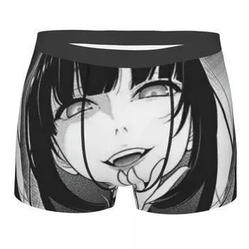 Humor Boxer Shorts Calcinhas Cuecas Homens de Anime Kakegurui Jabami Yumeko roupa interior Macio Cuecas para homens Plus Size