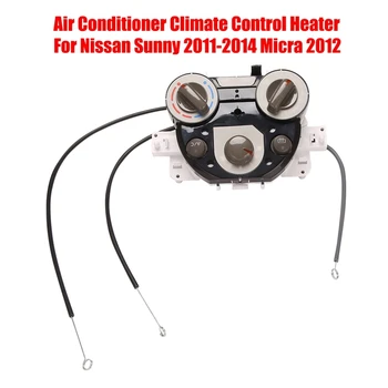 Interior do carro Condicionador de Ar de Controle do Clima de AC, Ar Quente do Aquecedor do Painel do Interruptor Para Nissan Sunny 2011-2014 Micra de 2012