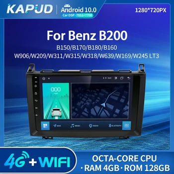 Kapud Android 10.0 Car Multimedia Auto-Rádio Estéreo do Receptor Para a Mercedes Benz B200 W169 W639 Viano Vito Navigatio Sprinter em seu GPS