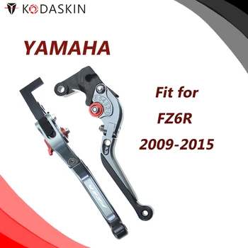 KODASKIN CNC Ajustável para a YAMAHA FZ6R 2009-2015 Dobrável Expansível Freio da Embreagem Alavancas