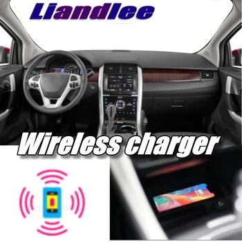 Liandlee sem Fio do Telefone do Carro Carre er Braço Compartimento de Armazenamento Rápido de qi Para Carregamento do Ford Edge 2014~2019