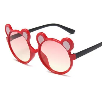 Miúdos bonitos Urso de Óculos de Ouvido Crianças Tons Criança Óculos de Sol com as Meninas de Óculos Meninos UV400 Óculos Gafas de sol