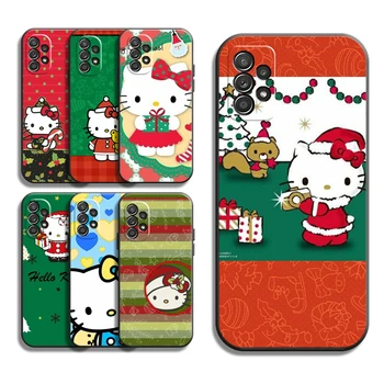 Natal Hello Kitty Casos de Telefone Para Samsung Galaxy S20 Lite S20 Ultra S21, S21, FE, S21, S22 Mais S22 Ultra Macio TPU Carcasa