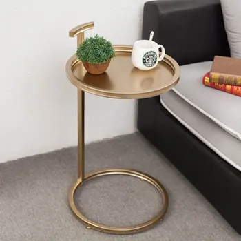 Nordic INS mesa de sala de estar de luxo, mesa de café, casa de móveis de Varanda de lazer tabela completa ferro de cabeceira redonda pequena Secretária