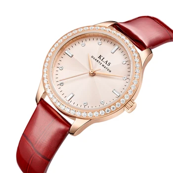 Nova moda de mulheres simples do relógio casual mulheres a impermeabilidade à água do relógio de quartzo do relógio watch mulheres KLAS marca