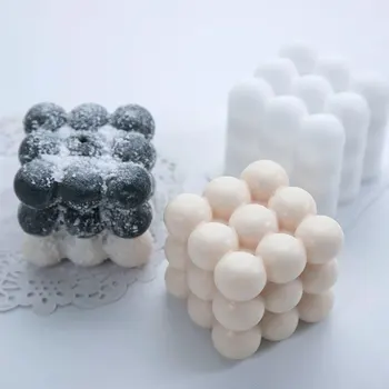 Novo DIY Velas Molde de Cera de Soja Vela do Molde de Aromaterapia Gesso Vela 3D Molde de Silicone feita a Mão de Soja, Aroma de Cera, Sabão, Velas Molde
