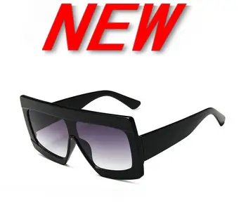Novo Oversized Escudo de Óculos de sol Grande Quadro, Uma Peça Sexy Legal de Óculos de Sol feminino masculino Ouro Limpar Óculos Gradiente de Tons de oculos