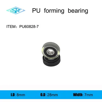 O fabricante fornece Poliuretano formação de rolamento PU60828-7Rubber revestido polia de 8mm*28mm*7mm
