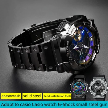 Para Casio MTG-B1000 G1000 modificado correia de aço pulseira de metal de aço coração de Uma modificação de aço inoxidável, pulseira de homens relógio de acessórios