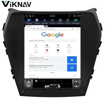 para Hyundai IX45 Santa Fe 2013-2018 carro GPS de navegação de DVD player multimídia GPS chefe da unidade de android vertical de tela de 10,4 polegadas