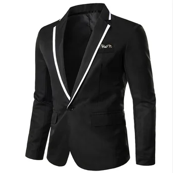 Produto novo dos homens de terno quente-vendendo juventude ao estilo casual de negócios correspondência de cor da jaqueta de terno jaquetas кастюмы мужской