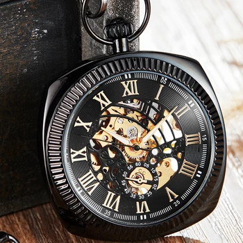 Romanos Vintage Relógio de Bolso Mens MECÂNICA Relógios de Bolso com Corrente de Natal, Formou-se Presentes de Aniversário Dia dos Pais