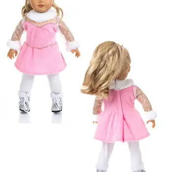 Roupas De Boneca Cor-De-Rosa Branca Confortável Brinquedos De Vestir Suor Lindo Laço Romântico Fuzzy Fantoche Acessórios De Estudantes Do Sexo Feminino