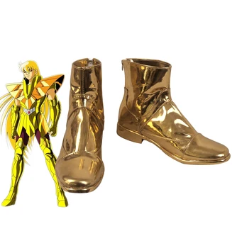 Saint Seiya Shaka Cosplay Botas de Ouro Sapatos Feitos de Anime Cosplay Sapatos para Unisex
