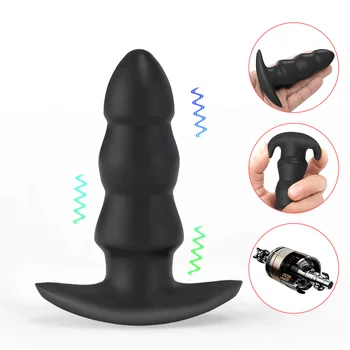 Silicone Vagina Bullet Vibrador no Clitóris estimular Anal com Vibrador Plug anal Massageador de Próstata Sex shop os Brinquedos Sexuais para Mulheres, Homens