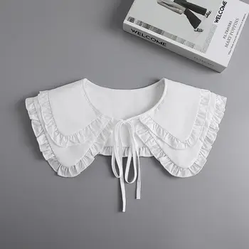 Sitonjwly 2022 Branco Lapela Falso Colar De Mulheres Boneca Gola Destacável Removível Camisa De Gola Falsa De Lapela Acessórios De Vestuário