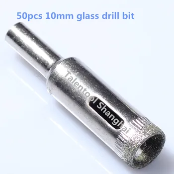 Tanlentool qualidade com revestimento de Diamante Núcleo Serra de orifícios da Broca Conjunto de Ferramentas Para Telhas de Vidro de Mármore 10mmX50pcs