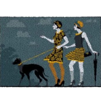 Trava do gancho tapete kits com Pré-Impresso Padrão de Tapete bordado conjunto Hobby e costura, decoração Tapeçaria Gancho tapete de Cão