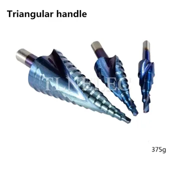 Triangular Alça Espiral De Ranhurar Blue Nano Revestimento De Pagode Broca De 4 A 12 Anos De 4-20 4-32 De Alargar O Buraco Etapa Da Broca