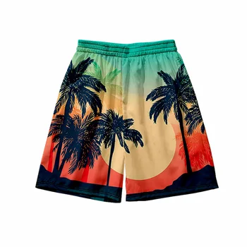 Verão Casuais Novo Impresso Masculina, Praia, Respirável, Seca Rápido, Shorts Soltos Moda masculina Havaí Impressão de Calças Curtas Par de Shorts
