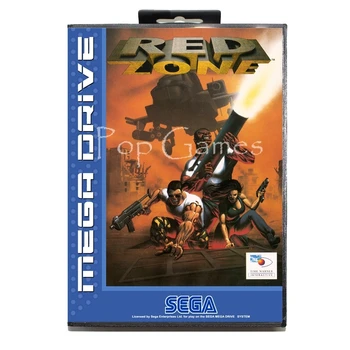 Zona vermelha com Caixa para o 16 bits da Sega MD Card Game para Mega Drive para a Gênese de Vídeo do Console