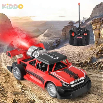 1:20 RC tração do Carro de Dublê com Spray de Luz Remota Carro Rádio Controlado Crianças Competitivas Corridas de Carros e Caminhões Brinquedos para Meninos