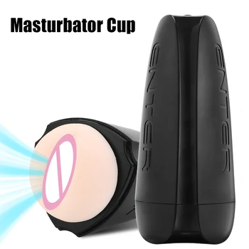 12 Modos de Macho Masturbação Copa Macio TPE Vagina Real Buceta Glande do Pênis Chupando Vibrador Estimulador Brinquedos do Sexo para Homens