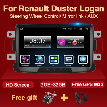 Android auto-Rádio Multimédia de Vídeo, Leitor de Áudio Para Renault Duster Sandero Logan Dacia Dokker Captur Lada Xray 2 Logan 1 Din em seu GPS
