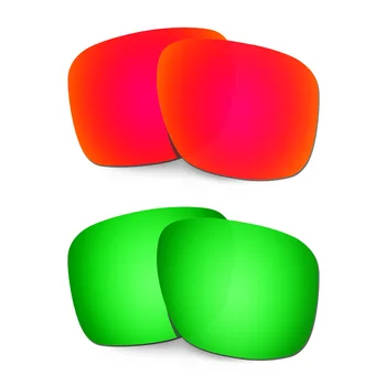 HKUCO Polarizada de Substituição de Lentes Para Holbrook a XL-Óculos de sol Vermelho/Verde 2 Pares
